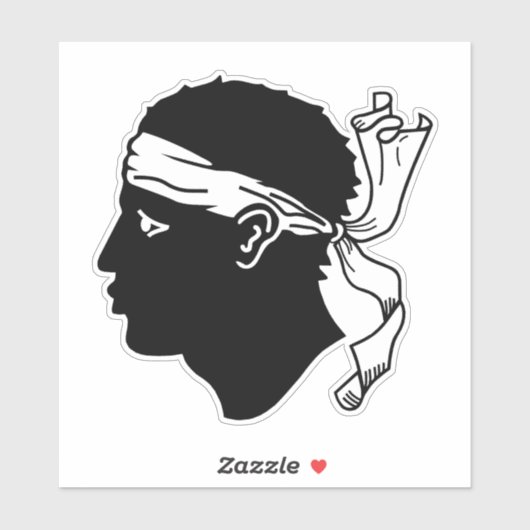 Flagge Korsikas Aufkleber (Blatt)