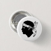Flagge Korsikas Button (Vorne & Hinten)