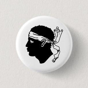 Flagge Korsikas Button