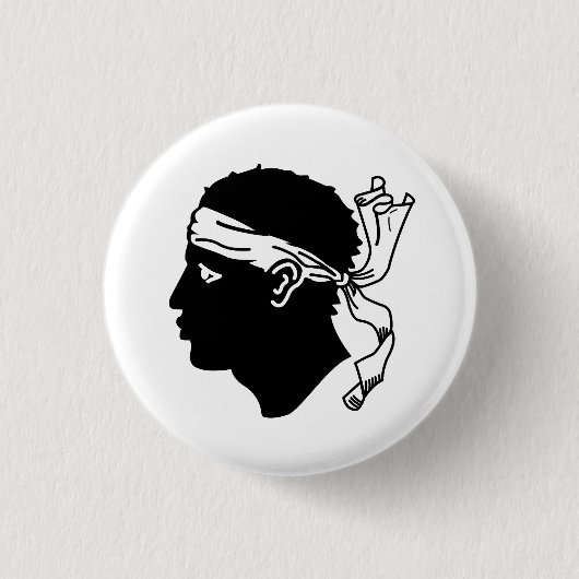 Flagge Korsikas Button (Vorderseite)