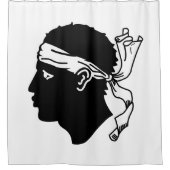 Flagge Korsikas Duschvorhang (Vorderseite)