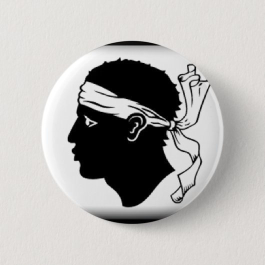 Flagge Korsikas (Frankreich) Button (Vorderseite)