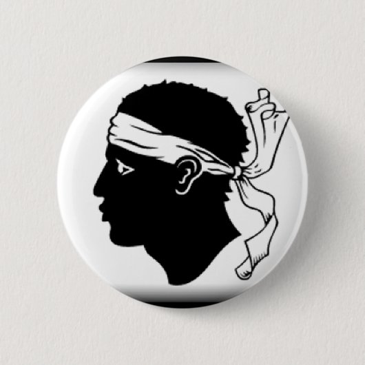 Flagge Korsikas Frankreich Button (Vorderseite)