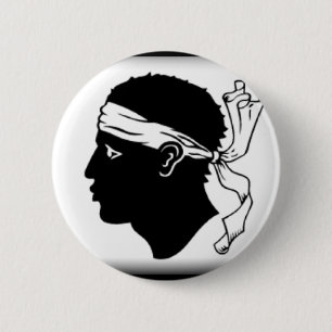 Flagge Korsikas Frankreich Button