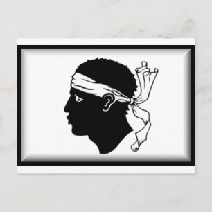 Flagge Korsikas (Frankreich) Postkarte