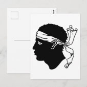 Flagge Korsikas Postkarte (Vorne/Hinten)