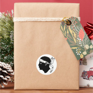 Flagge Korsikas Runder Aufkleber