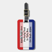 Flagge Kroatien einfacher Identifikation Gepäckanhänger (Vorderseite vertikal)