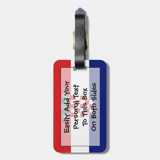 Flagge Kroatien einfacher Identifikation Gepäckanhänger (Rückseite vertikal)