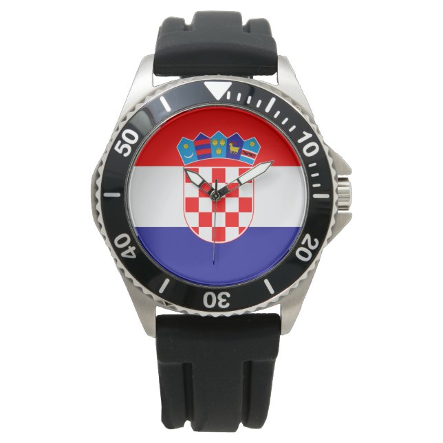 Flagge Kroatiens Armbanduhr (Vorderseite)