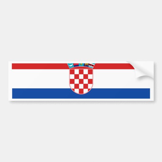 Flagge Kroatiens Autoaufkleber (Vorne)
