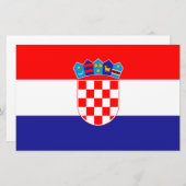 Flagge Kroatiens Briefpapier (Vorne/Hinten)