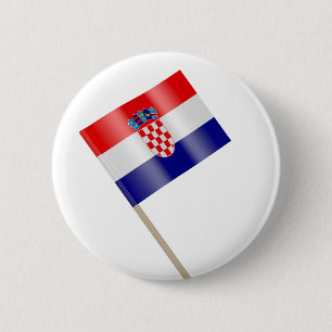 Flagge Kroatiens Button