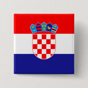 Flagge Kroatiens Button