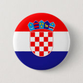 Flagge Kroatiens Button (Vorderseite)