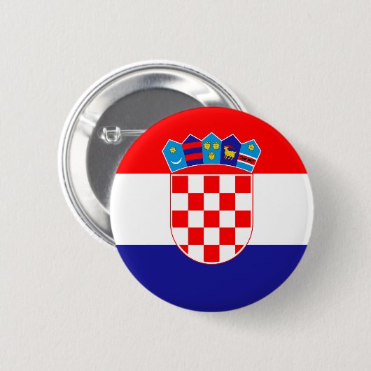 Flagge Kroatiens Button (Vorne & Hinten)