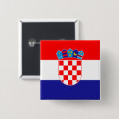 Flagge Kroatiens Button (Vorne & Hinten)