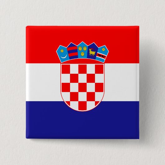 Flagge Kroatiens Button (Vorderseite)