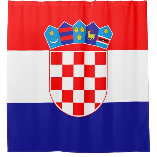Flagge Kroatiens Duschvorhang (Vorderseite)