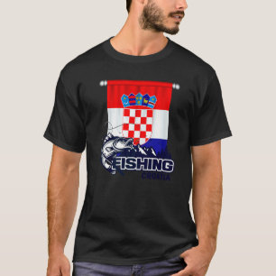 Flagge Kroatiens Fischen in Kroatien Kroatien Fi T-Shirt