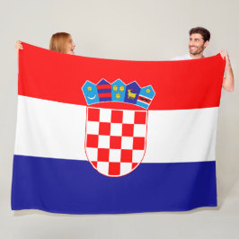 Flagge Kroatiens Fleecedecke