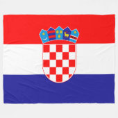 Flagge Kroatiens Fleecedecke (Vorderseite (Horizontal))