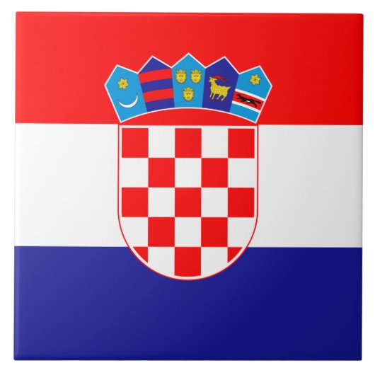 Flagge Kroatiens Fliese (Vorderseite)