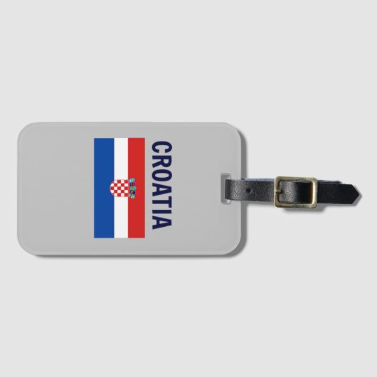 Flagge Kroatiens Gepäckanhänger (Vorderseite (Horizontal))