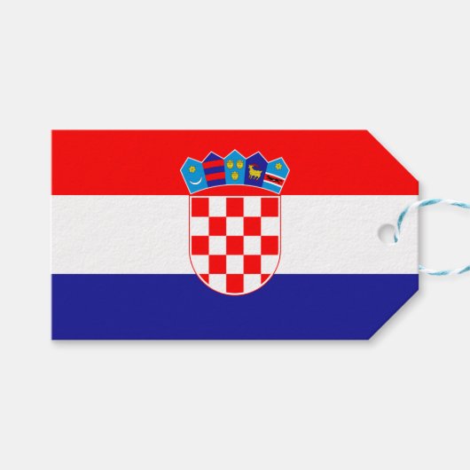 Flagge Kroatiens Geschenkanhänger (Vorderseite (Horizontal))