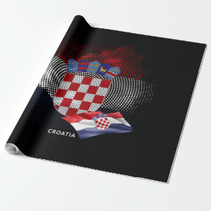 Flagge Kroatiens Geschenkpapier