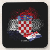 Flagge Kroatiens Getränkeuntersetzer (Vorderseite)