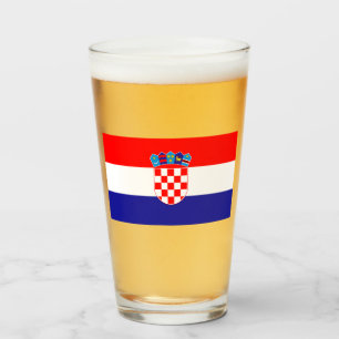 Flagge Kroatiens Glas