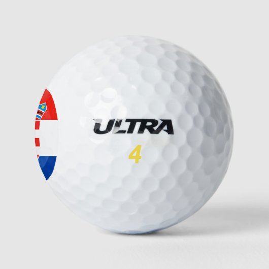 Flagge Kroatiens Golfball (Logo)