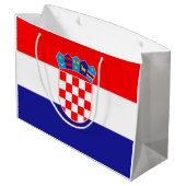 Flagge Kroatiens Große Geschenktüte (Rückseite Schrägansicht)