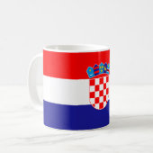 Flagge Kroatiens Kaffeetasse (Vorderseite Links)
