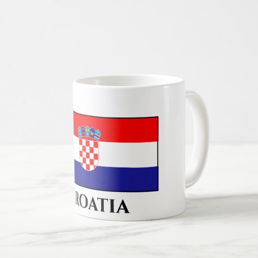 Flagge Kroatiens Kaffeetasse (VorderseiteRechts)