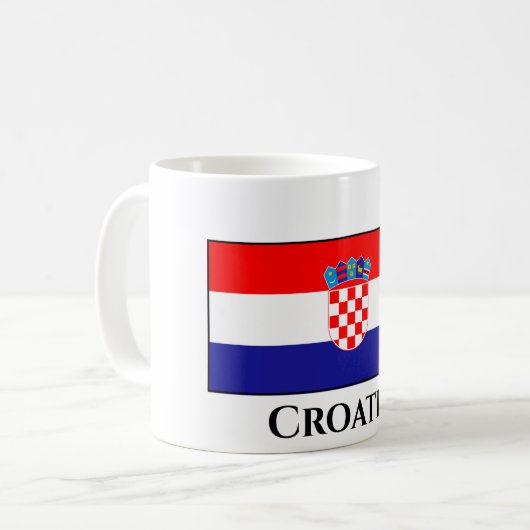 Flagge Kroatiens Kaffeetasse (Vorderseite Links)