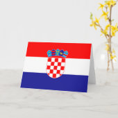 Flagge Kroatiens Karte (Gelbe Blume)