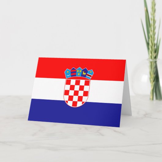Flagge Kroatiens Karte (Vorderseite)