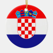 Flagge Kroatiens Keramik Ornament (Vorne)
