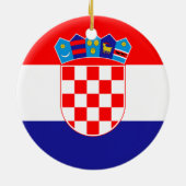 Flagge Kroatiens Keramik Ornament (Hinten)