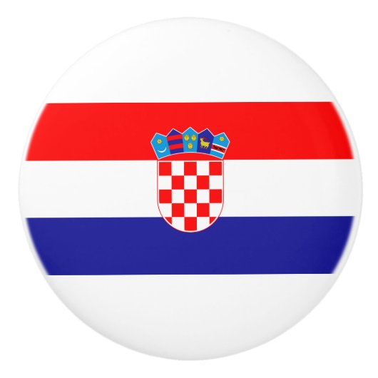Flagge Kroatiens Keramikknauf (Vorderseite)