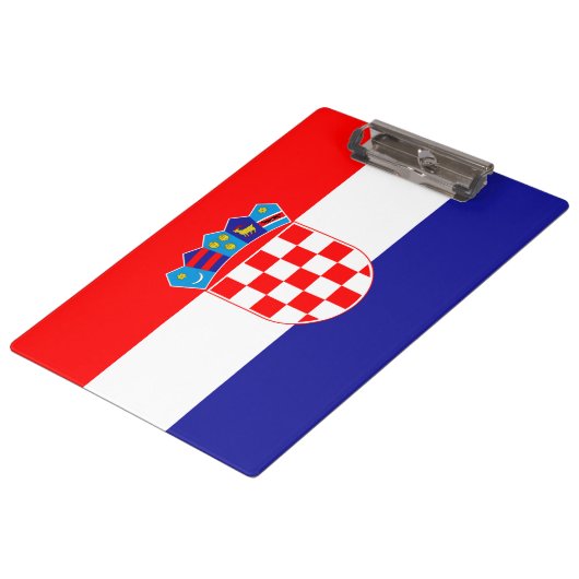 Flagge Kroatiens Klemmbrett (Schrägansicht)