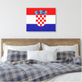 Flagge Kroatiens Leinwanddruck (Insitu (Schlafzimmer))