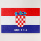 Flagge Kroatiens mit benutzerdefiniertem Text Puzzle (Horizontal)