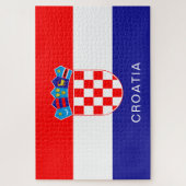 Flagge Kroatiens mit benutzerdefiniertem Text Puzzle (Vertikal)