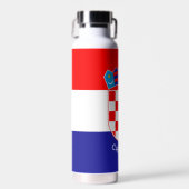 Flagge Kroatiens mit benutzerdefiniertem Text Trinkflasche (Vorne)