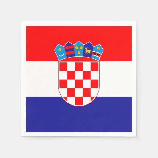 Flagge Kroatiens Papier Napkins Serviette (Vorderseite)