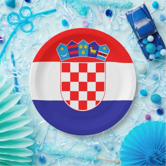 Flagge Kroatiens Pappteller (Party)
