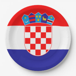 Flagge Kroatiens Pappteller